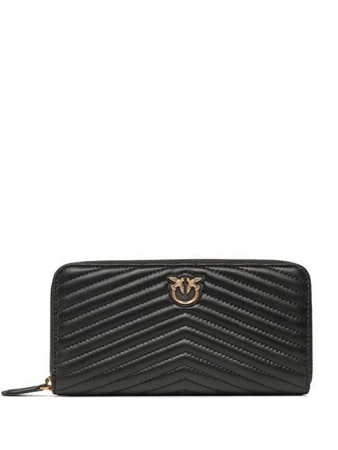 PINKO RYDER Leather wallet black-antique gold - Women’s Wallets