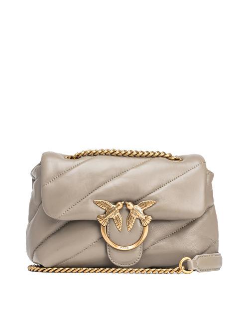PINKO CLASSIC LOVE PUFF Nappa leather bag walnut-antique gold - Women’s Bags