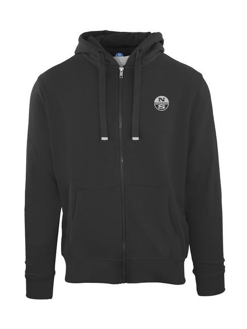 NORTH SAILS N|S EXPLORERS Full zip sweatshirt with hood black - Sweatshirts