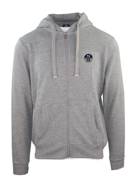 NORTH SAILS N|S EXPLORERS Full zip sweatshirt with hood grey - Sweatshirts