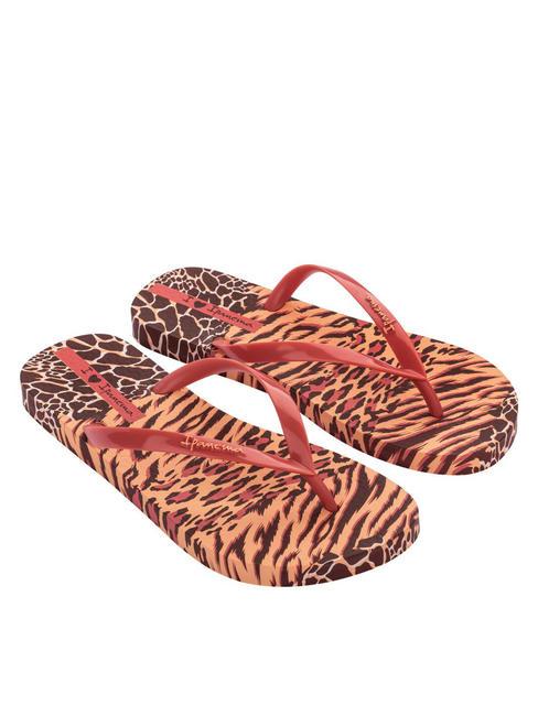 IPANEMA ANIMALE PRINT II  Printed flip-flops orange/beige - Women’s shoes