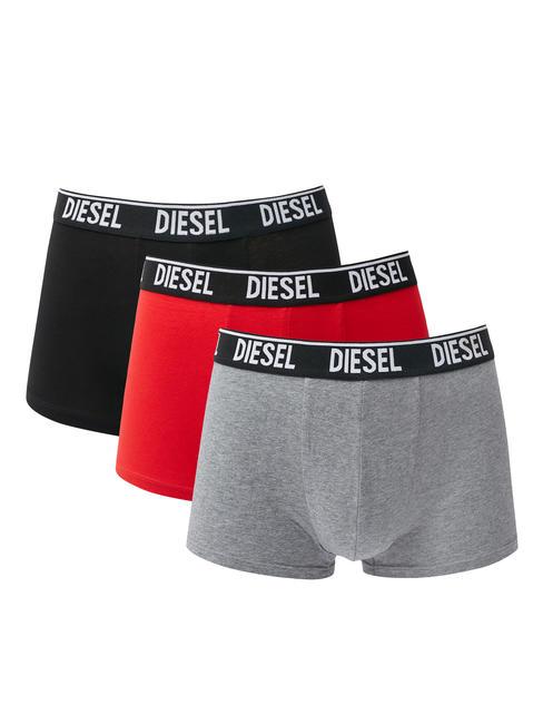 DIESEL LOGO TRIPACK Set of 3 boxers black/grey/red - Men's briefs