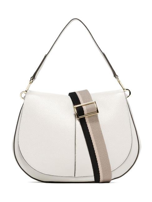 GIANNI CHIARINI HELENA ROUND Leather bag with rope shoulder strap MARBLE - Women’s Bags