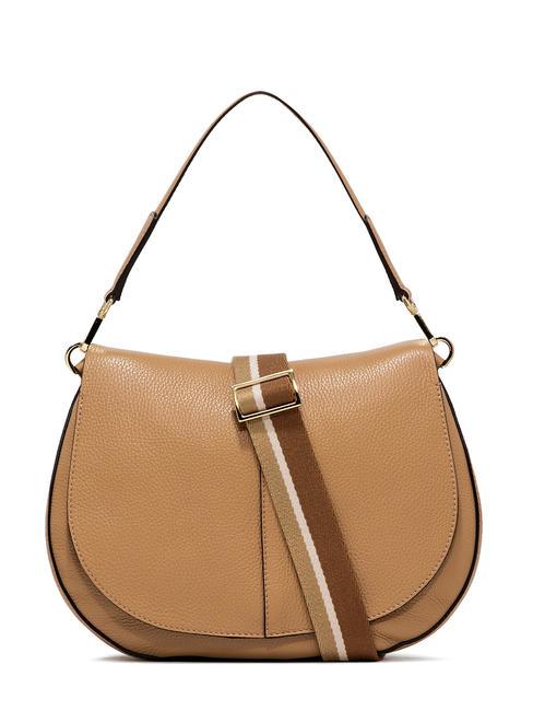 GIANNI CHIARINI HELENA ROUND Leather bag with rope shoulder strap nature - Women’s Bags