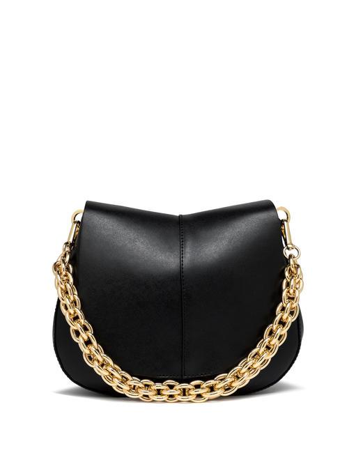 GIANNI CHIARINI HELENA ROUND Leather bag with chain handle Black - Women’s Bags