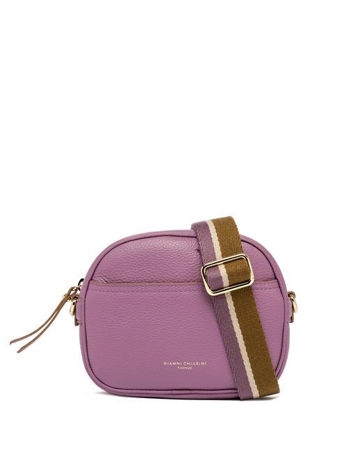 GIANNI CHIARINI NINA Leather camera bag argyle purple - Women’s Bags