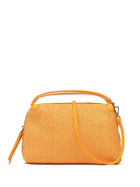 GIANNI CHIARINI ALIFA Woven straw bag with shoulder strap flame orange - Women’s Bags