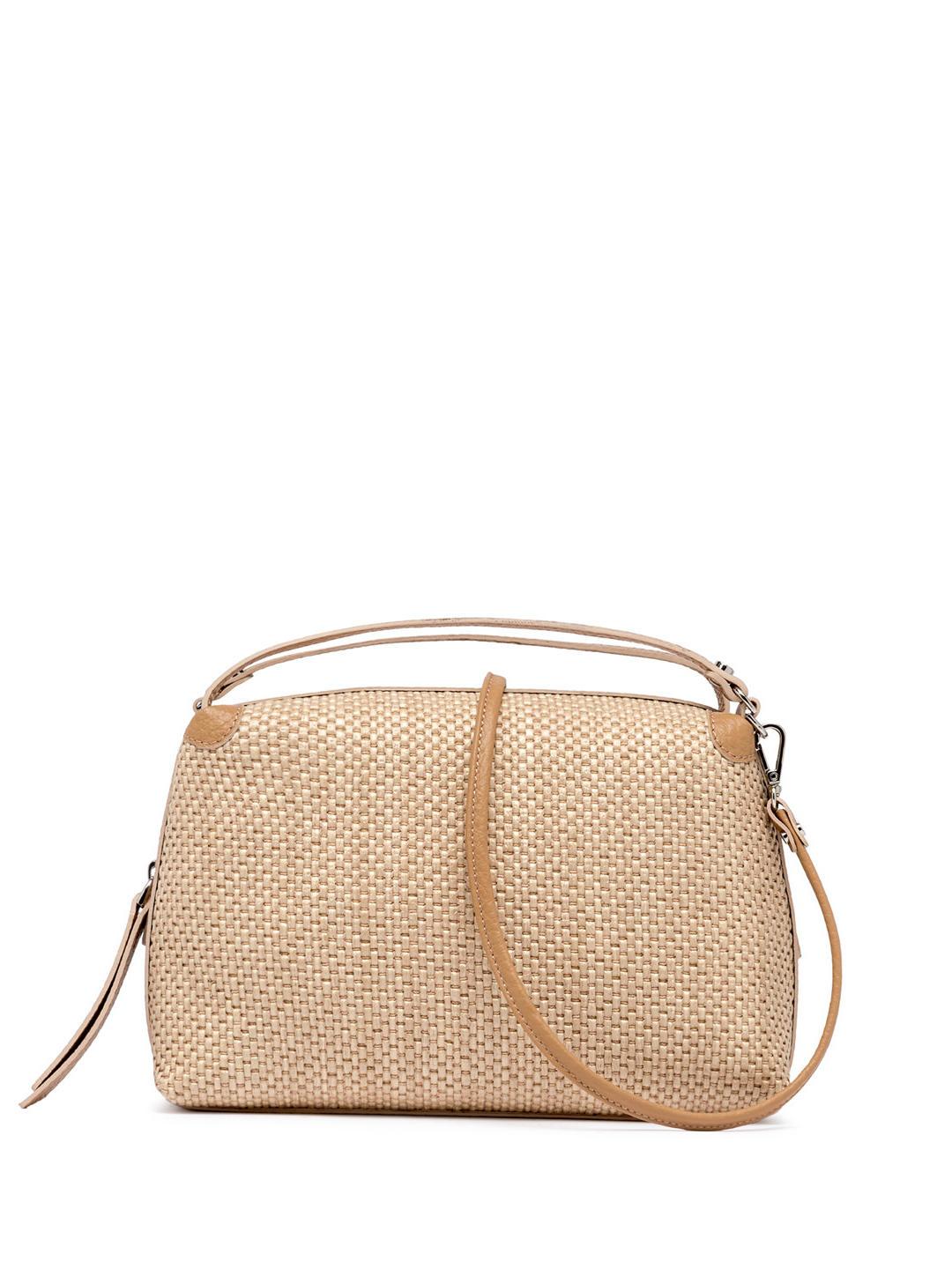 GIANNI CHIARINI ALIFA Woven straw bag with shoulder strap
