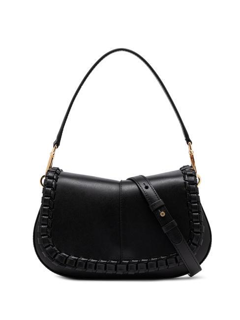 GIANNI CHIARINI HELENA ROUND Leather bag with flap Black - Women’s Bags