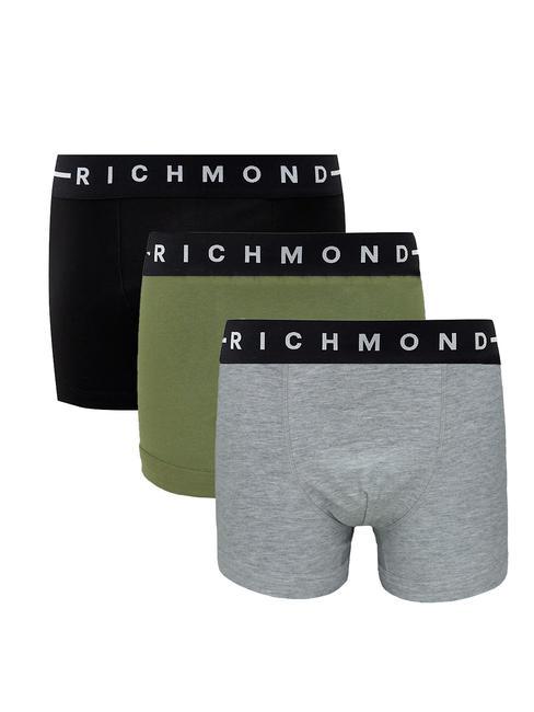 JOHN RICHMOND FLORENCE TRIPACK Set of 3 boxer trunks bk/gry/grn - Men's briefs