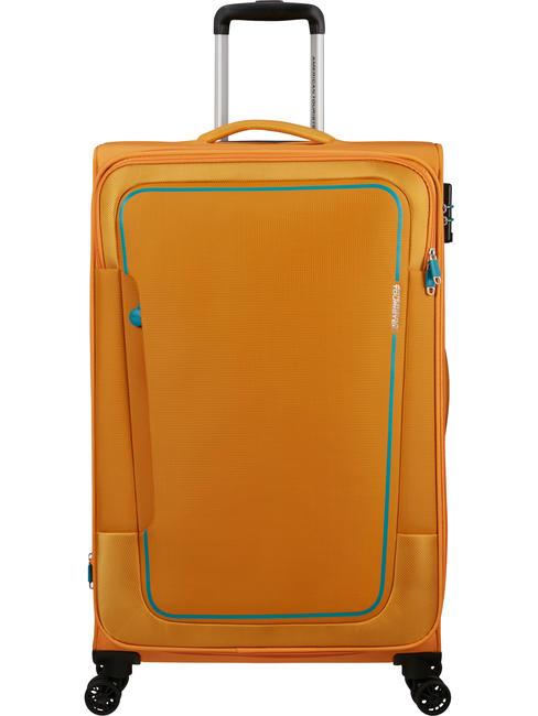 AMERICAN TOURISTER PULSONIC Large expandable trolley SUNSET YELLOW - Semi-rigid Trolley Cases