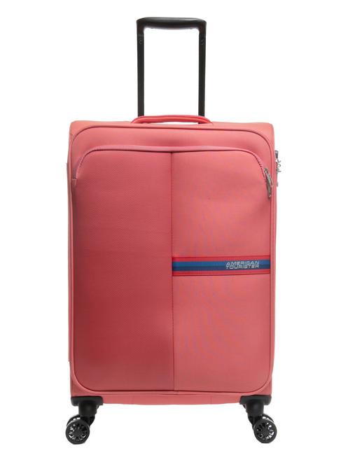 AMERICAN TOURISTER BRIGHT LIFE Medium size trolley sun kissed coral - Semi-rigid Trolley Cases