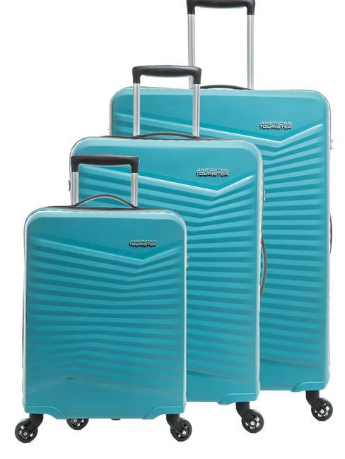 AMERICAN TOURISTER JETDRIVER 2.0 Set of 3 trolleys: cabin, medium, large aquaturq - Trolley Set