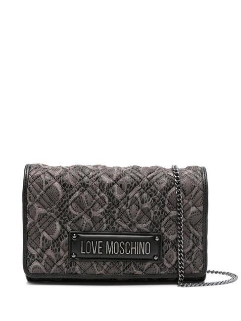 LOVE MOSCHINO SMART DAILY QUILTED Small shoulder bag Black - Women’s Bags