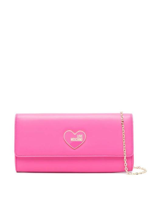 LOVE MOSCHINO SMART DAILY Clutch with shoulder strap fuchsia - Women’s Bags