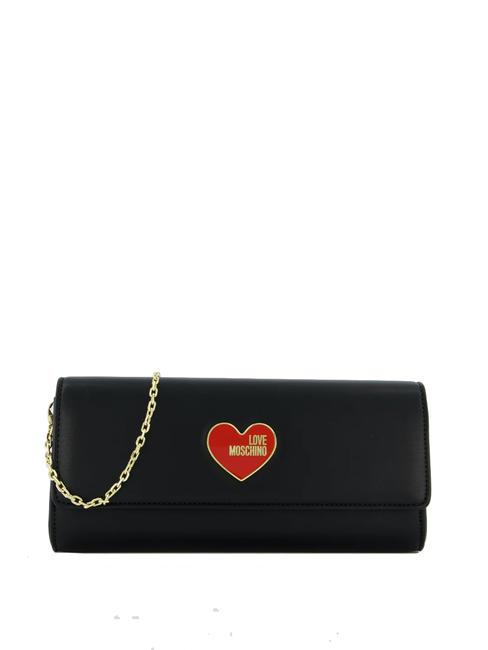 LOVE MOSCHINO SMART DAILY Clutch with shoulder strap Black - Women’s Bags