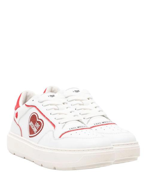LOVE MOSCHINO BOLD 40 MIX Sneakers White Red - Women’s shoes