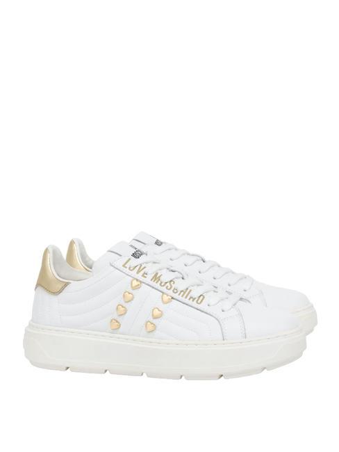 LOVE MOSCHINO BOLD 40 Leather sneakers white/platinum - Women’s shoes