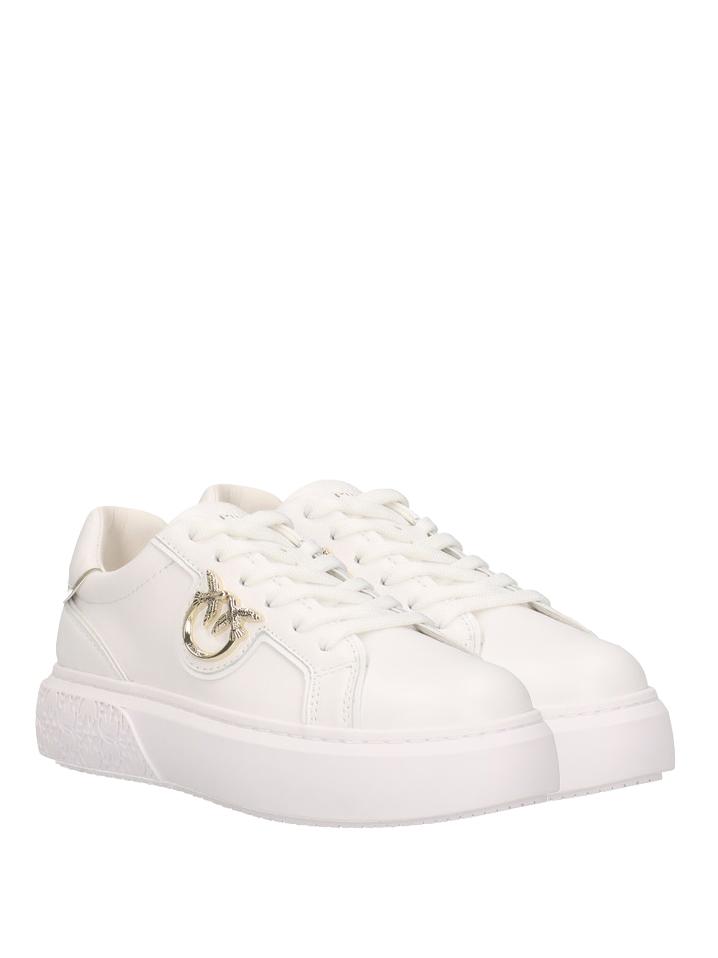 Pinko Yoko High Sneakers White Platinum Buy At Outlet Prices