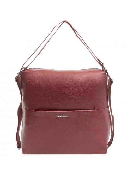 MANDARINA DUCK MELLOW LUX Leather bag convertible into a backpack shiny sunset - Women’s Bags