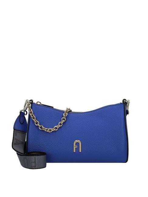 FURLA PRIMULA Small leather bag with shoulder strap cobalt blue+soil - Women’s Bags