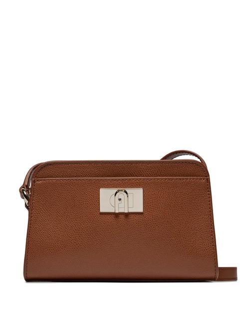 FURLA 1927 Ares leather small shoulder bag cognac - Women’s Bags