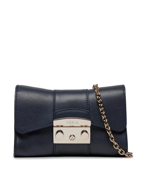 FURLA METROPOLIS Mini shoulder bag in leather Mediterranean - Women’s Bags