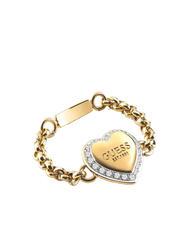 Guess Fine Heart Ring Yellow Gold Buy At Outlet Prices