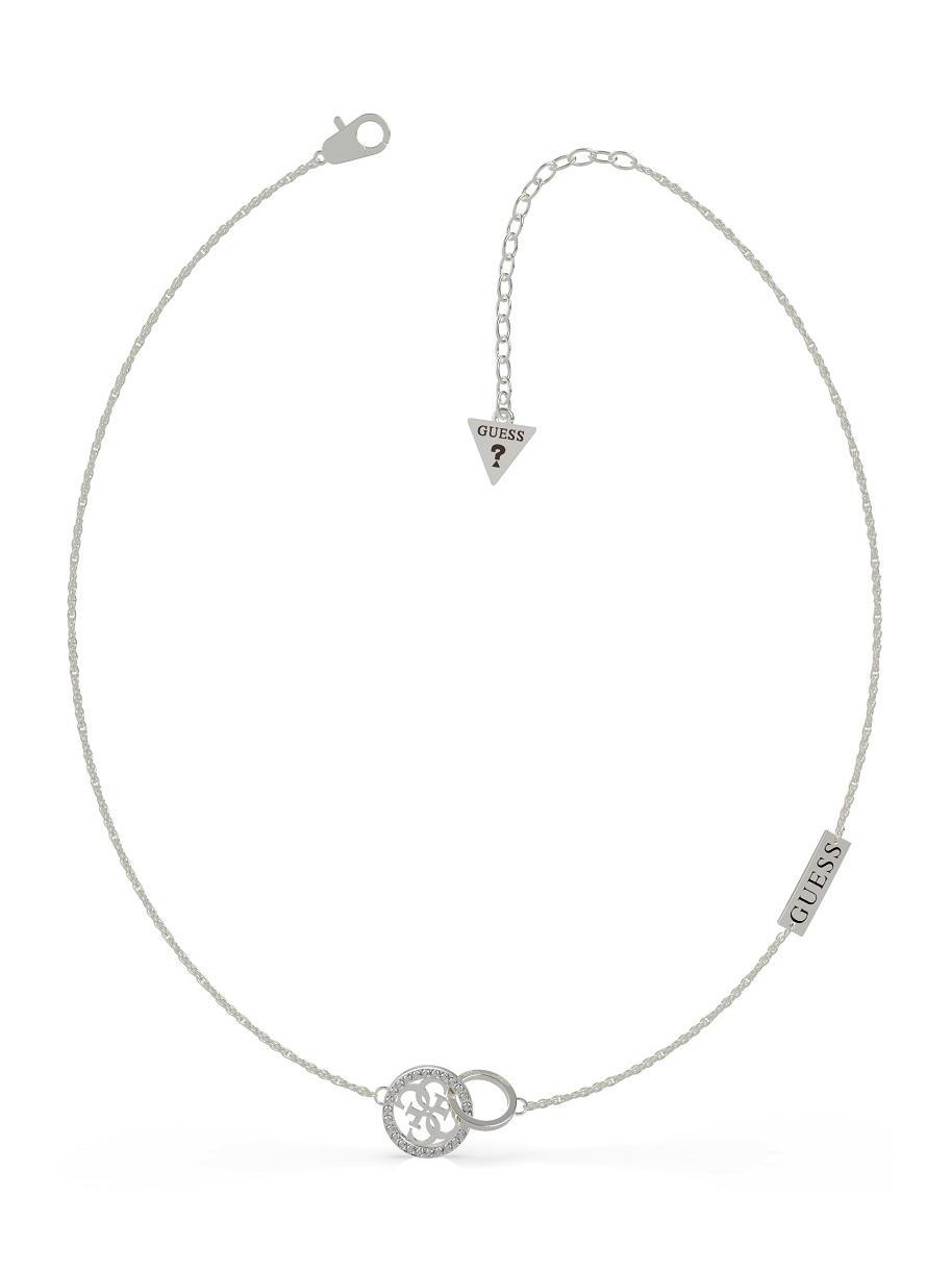 Guess necklace silver on sale