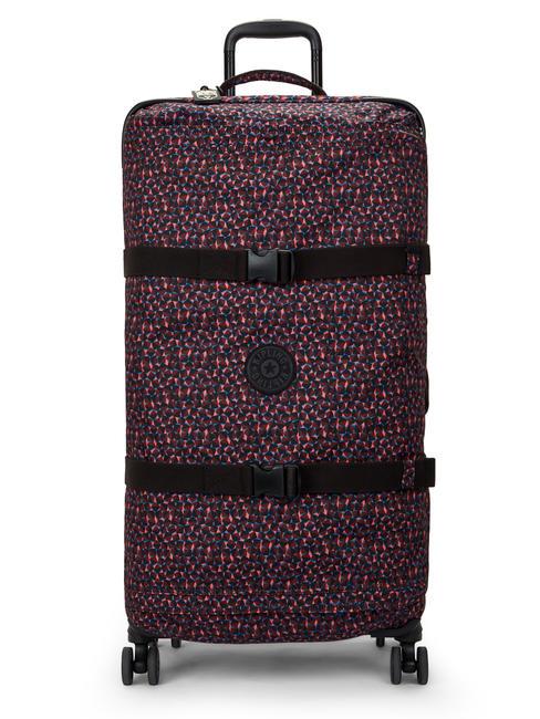 KIPLING SPONTANEUS Medium trolley happy squares - Semi-rigid Trolley Cases