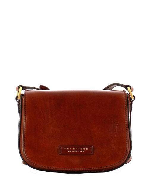 THE BRIDGE VITTORIA Mini shoulder bag, in leather BROWN - Women’s Bags