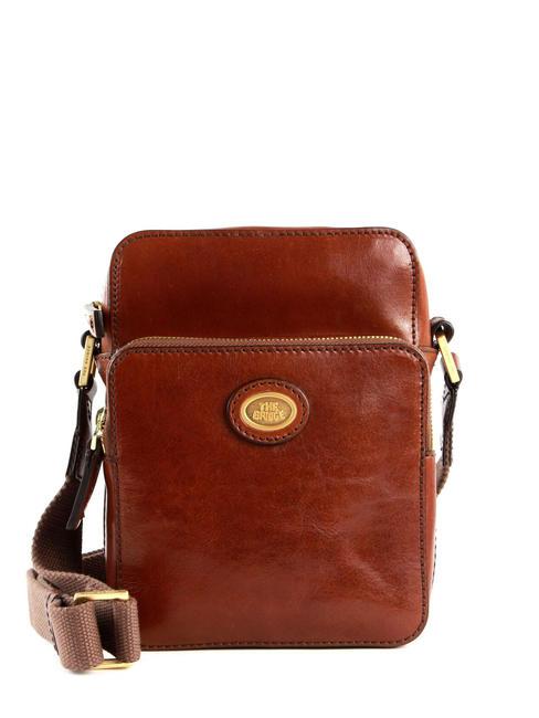 THE BRIDGE STOUO Leather bag BROWN - Over-the-shoulder Bags for Men