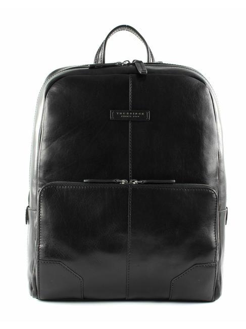 THE BRIDGE VESPUCCI  13" PC backpack, in leather black / dark matte ruthenium - Laptop backpacks