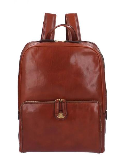 THE BRIDGE STORY 13" PC backpack, in leather BROWN - Laptop backpacks