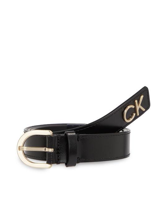 CALVIN KLEIN RE-LOCK 2.5 Leather belt ckblack - Belts