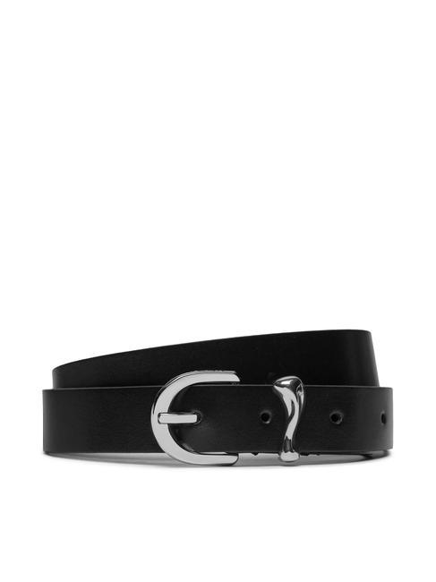 CALVIN KLEIN CK MUST Organic Loop Made in Italy leather belt ck black - Belts