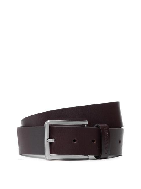 CALVIN KLEIN ESSENTIAL Leather belt dark brown - Belts