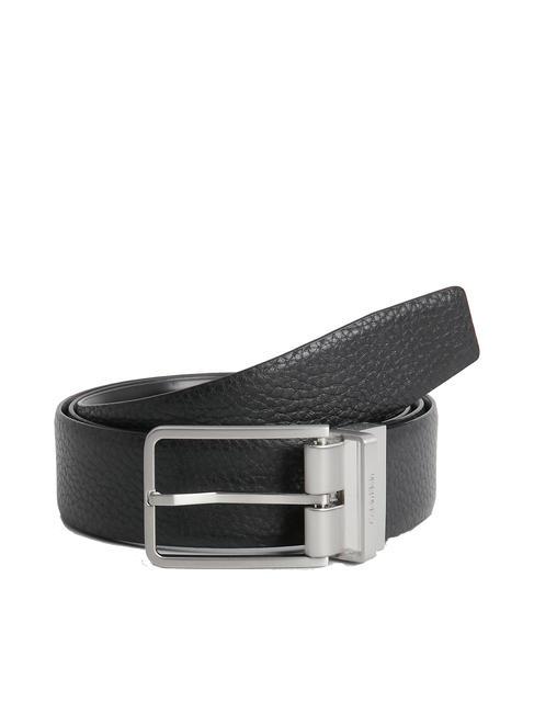 CALVIN KLEIN SLIM FRAME Reversible and adjustable belt black pebble/black smooth - Belts