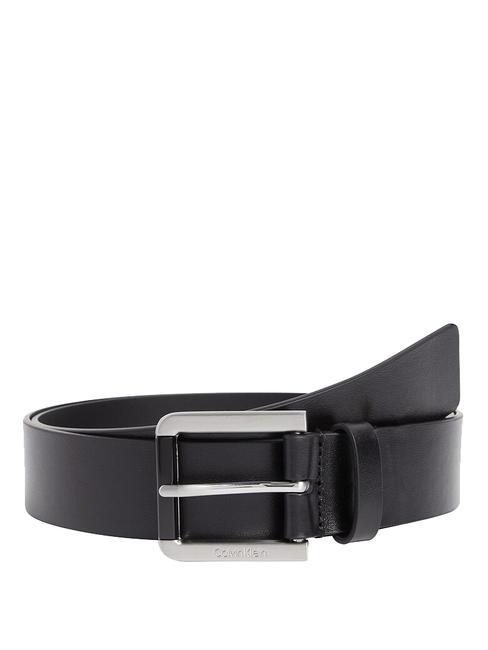 CALVIN KLEIN INLAY BAR Made in Italy leather belt ckblack - Belts