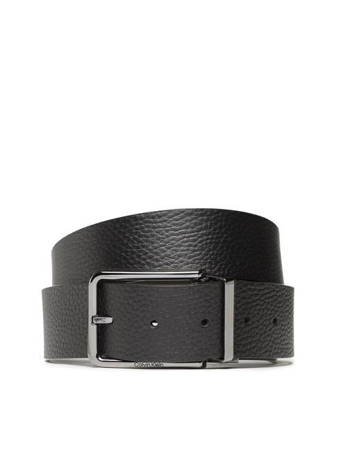 CALVIN KLEIN WARMTH PB Reversible leather belt ck black/dk brown - Belts
