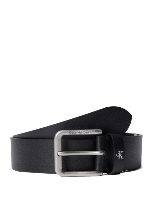 CALVIN KLEIN ROUNDED CLASSIC Leather belt black - Belts