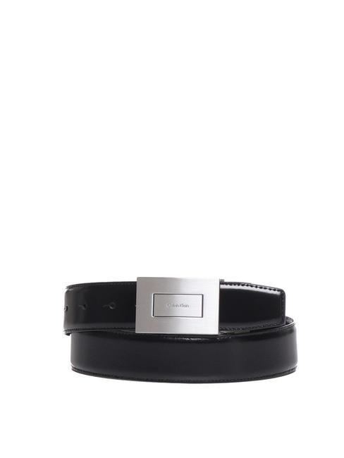 CALVIN KLEIN FORMAL Double-sided leather belt, can be shortened ck black/dark brown - Belts