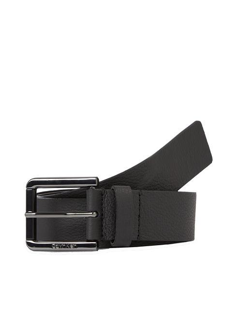 CALVIN KLEIN INLAY Leather belt ckblack - Belts