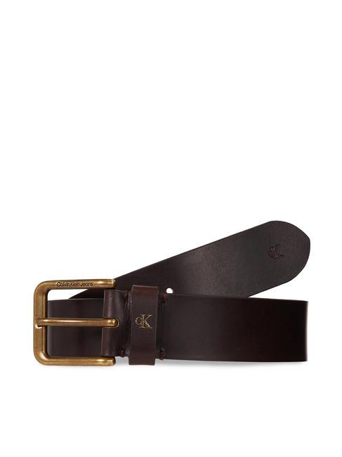 CALVIN KLEIN CK JEANS Leather belt bitter brown - Belts