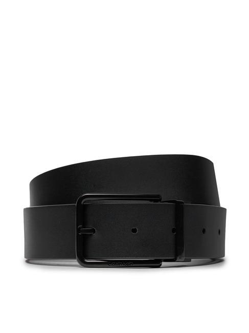 CALVIN KLEIN WARMTH  Reversible belt black smooth/black uv mono - Belts