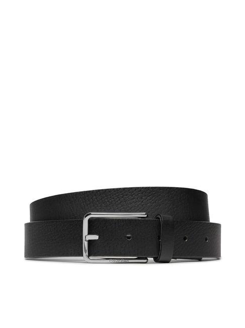 CALVIN KLEIN WARMTH  Leather belt ck black - Belts