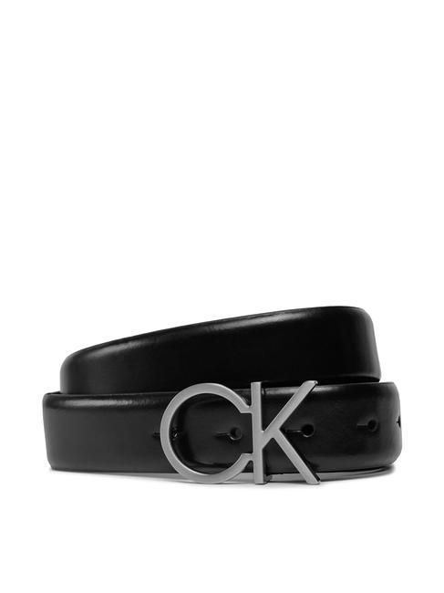 CALVIN KLEIN RE-LOCK CK Logo Leather belt ckblack - Belts