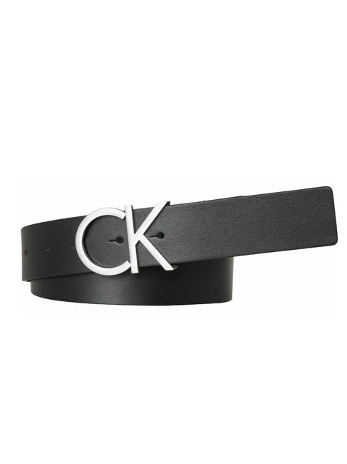 CALVIN KLEIN  MONOGRAM Leather belt black - Belts