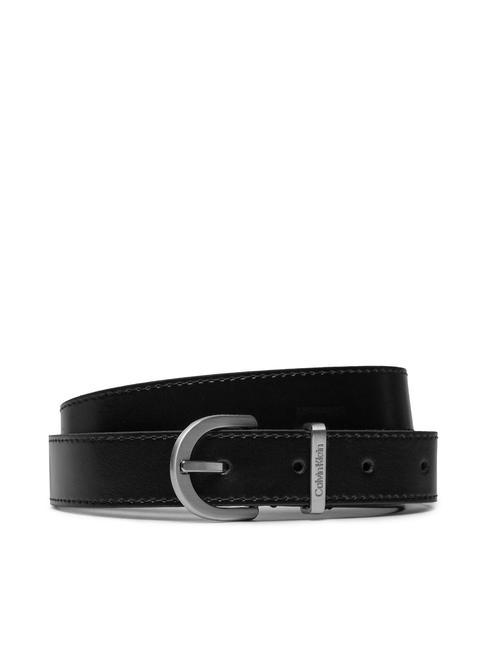 CALVIN KLEIN CK MUST Made in Italy leather belt ck black - Belts