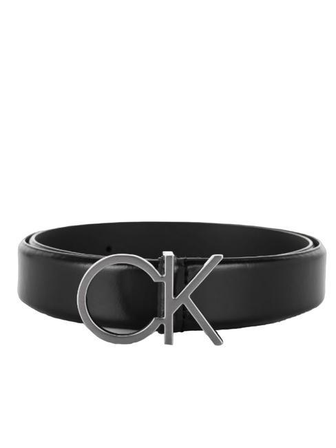 CALVIN KLEIN RE-LOCK CK Logo Leather belt ck black - Belts